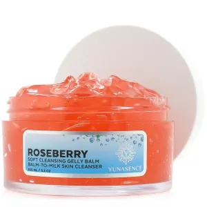 / YUNASENCE ROSEBERRY Soft Cleansing Gelly Balm, Phytoaromatic Balm-to-Milk Skin Cleanser 3oz