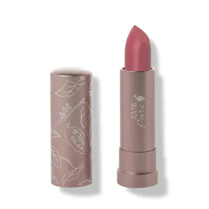 100% PURE Cocoa Butter Matte Lipstick Full Stay All Day Coverage, Lasting Moisturizing & Softening Natural Lip Color for All Skin Tones, Vegan Fruit Pigmented Plume Pink (Nude Pink Mauve) - 0.15 oz