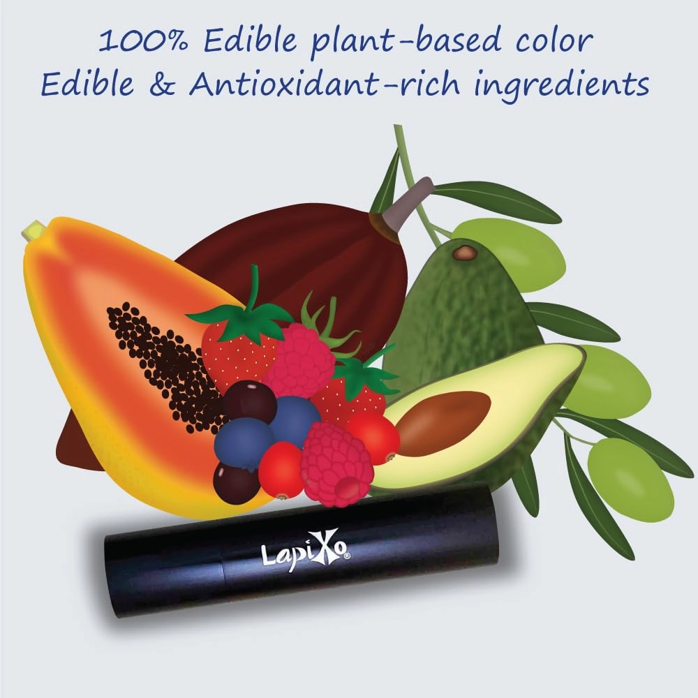100% Plant-based Color Lipstick, Unique Formula, Natural   Moisturizing | Non-Toxic, All Food Ingredients, Antioxidant-rich, Natural Matte Vibrant Color, 4.4g/0.15oz (Cherry color)