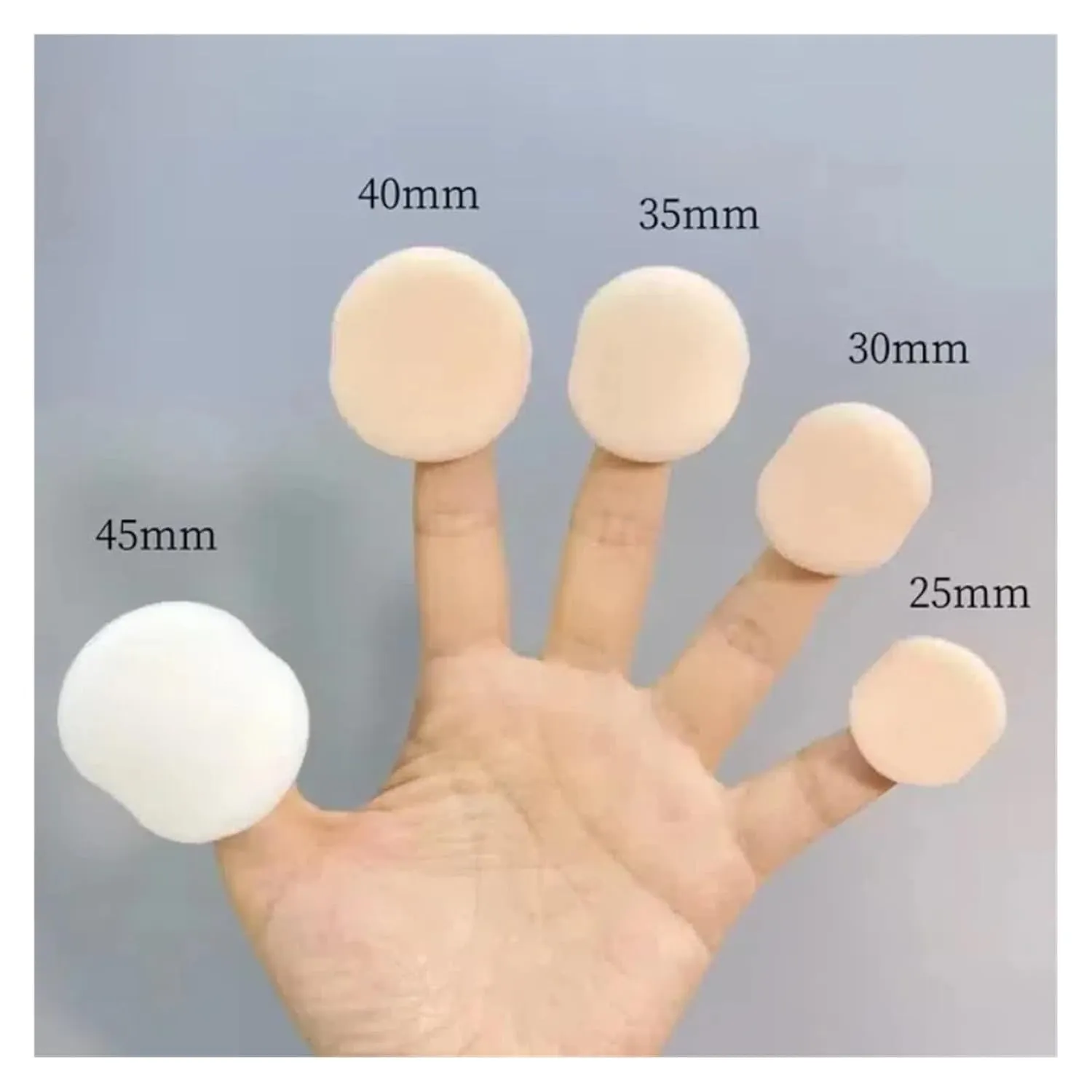 10/20/30Pcs Velvet Mini Finger Puff 3/3.5/4CM Makeup Setting Powder Sponge Face Concealer Blending Cosmetic Makeup Tools(20Pcs 3cm)
