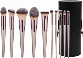 10/14/18/20 Champagne Gold Makeup Brush Set Foundation Make-up Brush Eye Shadow Brush Beauty Tool Set(10pieces)