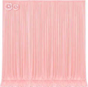 10x12 Blush Pink Backdrop Curtains for Wedding Party Wrinkle Free Backdrops Curtain Drapes Fabric Decorations Photo Back Drop Cloth for Baby Shower Photography Stage Reception 5ft x 12ft,2 Panels