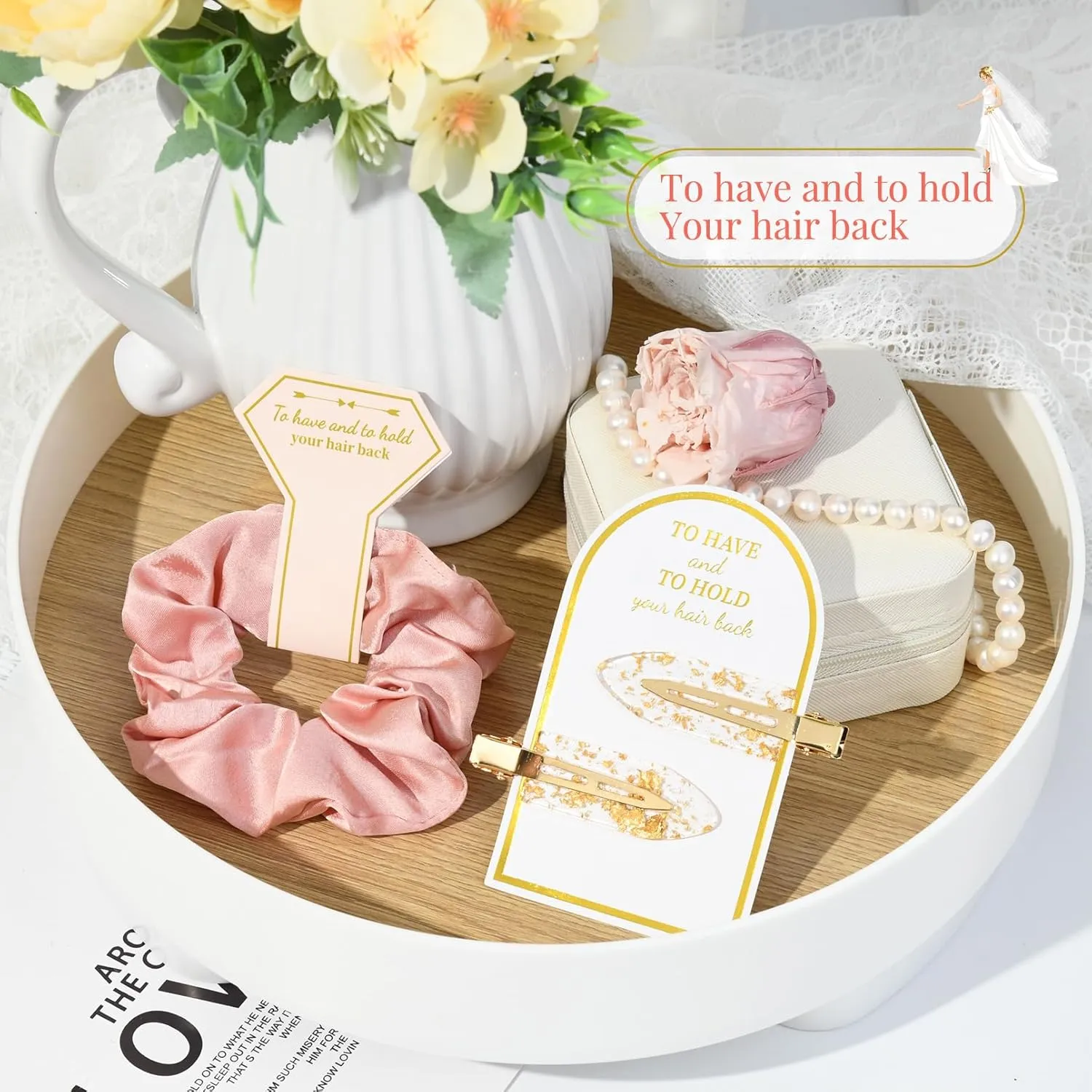 12 PCS Silk Satin Soft Hair Accessories - Bridesmaid & Wedding Favor - Bridal Shower Gifts for Women & Girls