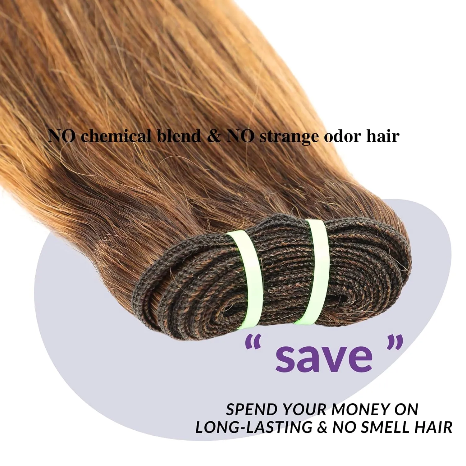 12A Double Drawn Honey Blonde Highlight Thick Raw Straight Human Hair Single Bundles 20 Inch, Ombre Brown Soft & Bouncy 100% Raw Human Hair Piano Colored P4/27 Quick Weave