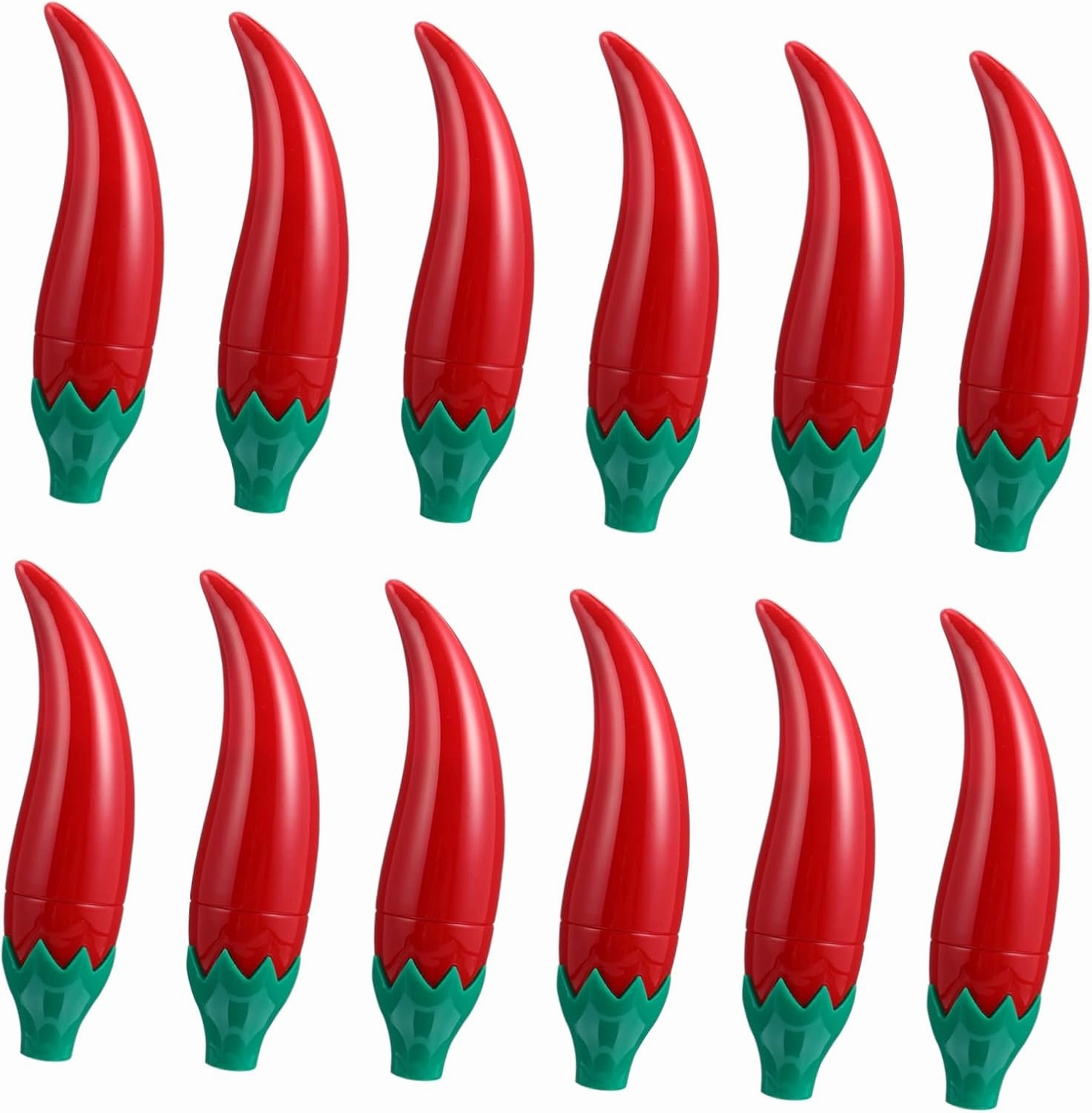 12Pcs Creative Chili Shaped Lip Gloss Bottles Empty Cosmetic Containers for DIY Lightweight Tubes for Travel present for Friends