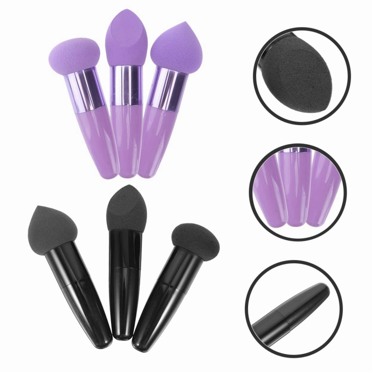 12pcs Makeup Sponge Pen Portable Beauty Blending Tools for Effortless Application High-density Makeup Cosmetics Accessories for Travel for Sharing Family Friends