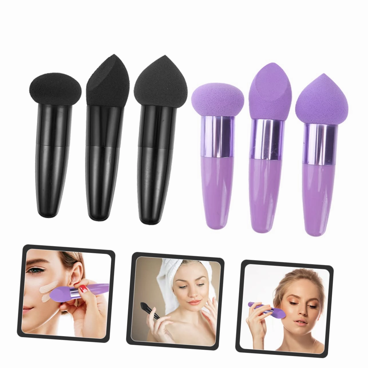 12pcs Makeup Sponge Pen Portable Beauty Blending Tools for Effortless Application High-density Makeup Cosmetics Accessories for Travel for Sharing Family Friends