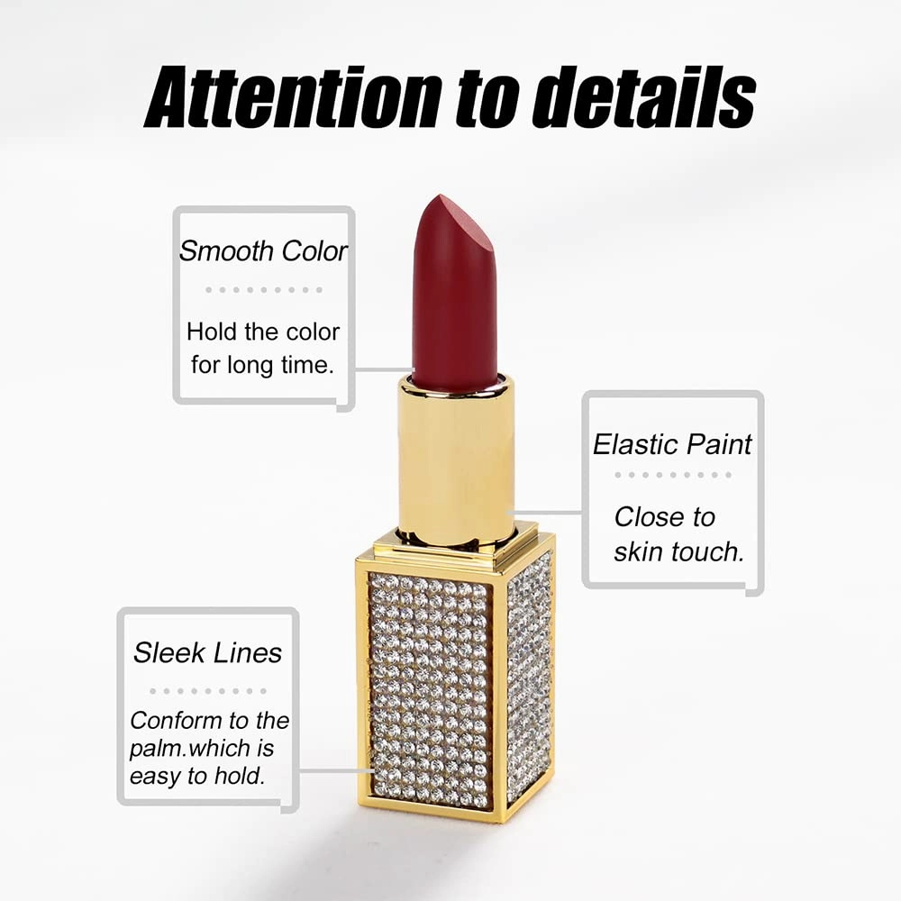 14 Colos Matte Waterproof LipStick Long Lasting Lip Makeup No Fade Pigmented Lip Stick Cosmeitc for Girls and Women Christmas Valentine's Day Gift (02#)