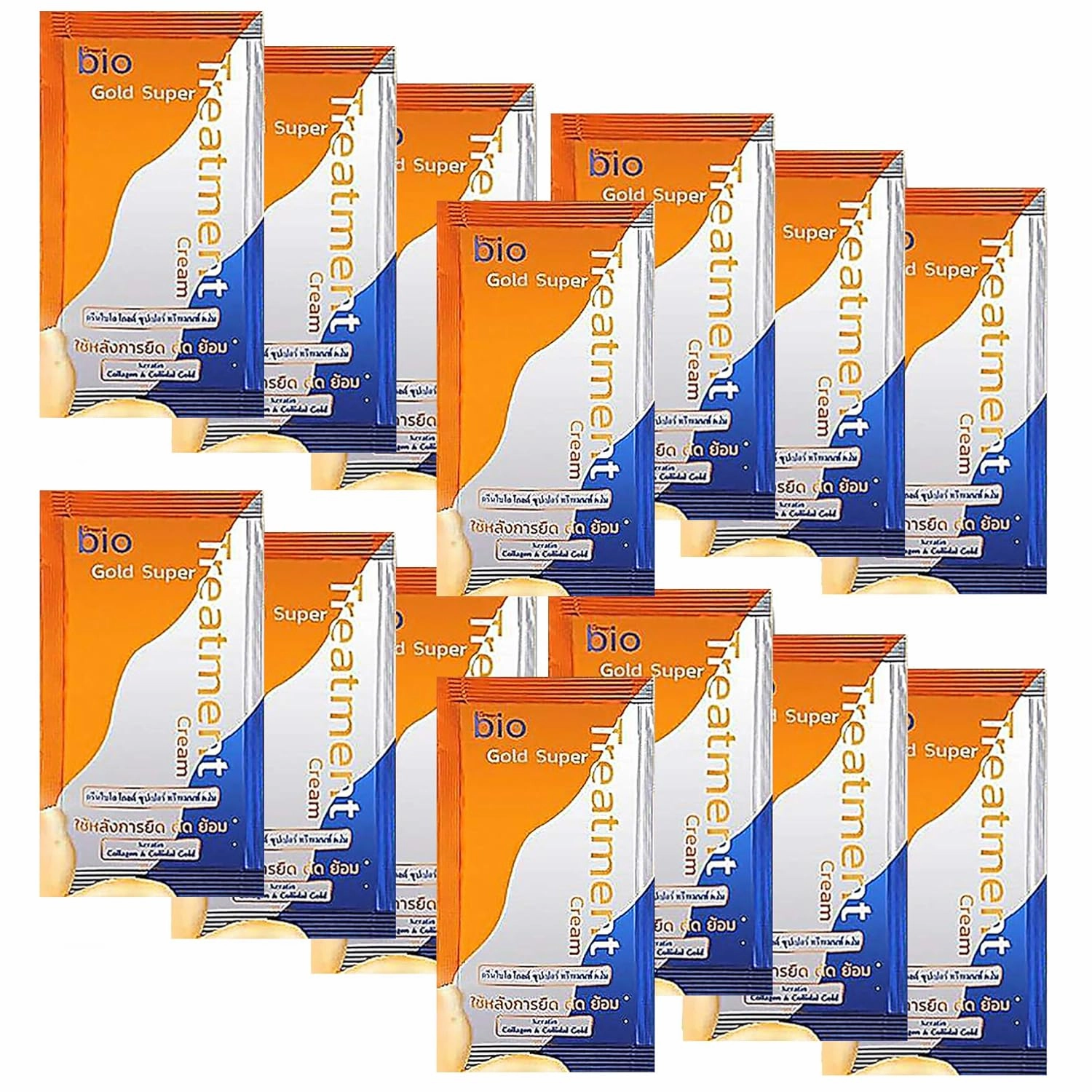 14pcs Extra Deep Repair Gold Keratin Hair Treatment Mask Conditioner Moisture For Extremely Dry Damaged Hair & Split Ends Bleach Hair Color Treated Shiny Smooth Beautiful Hair New Formula