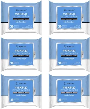 180ct Makeup Remover Facial Cleaning Wipes Cleansing Towelette Clean Moisturize Alcohol Paraben Free Formula Face Cleaning Moisturizing Pre-Moistened Ultra Soft Facial Gentle Dirt Oil Eyeshadow