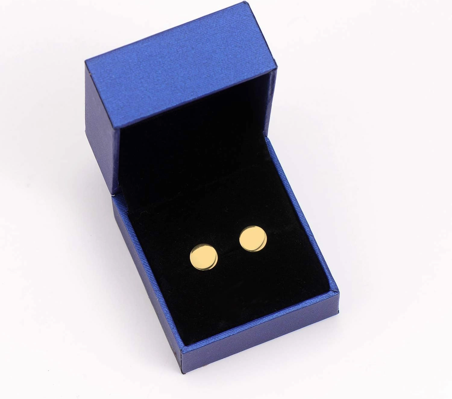 18K Gold Plated Sterling Silver Dot Stud Earrings 3mm-10mm Options, Flat Round Disc Studs Hypoallergenic Jewelry