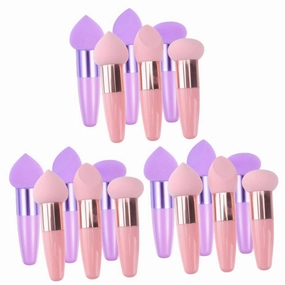 18pcs Makeup Sponge Brush High-density Blending Brushes for Foundation and Ergonomic Design for Easy Application Washable and Reusable for Beauty Makeup Enthusiasts