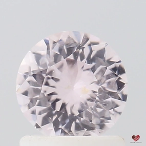 1.02cts Round Blush Champagne Sapphire