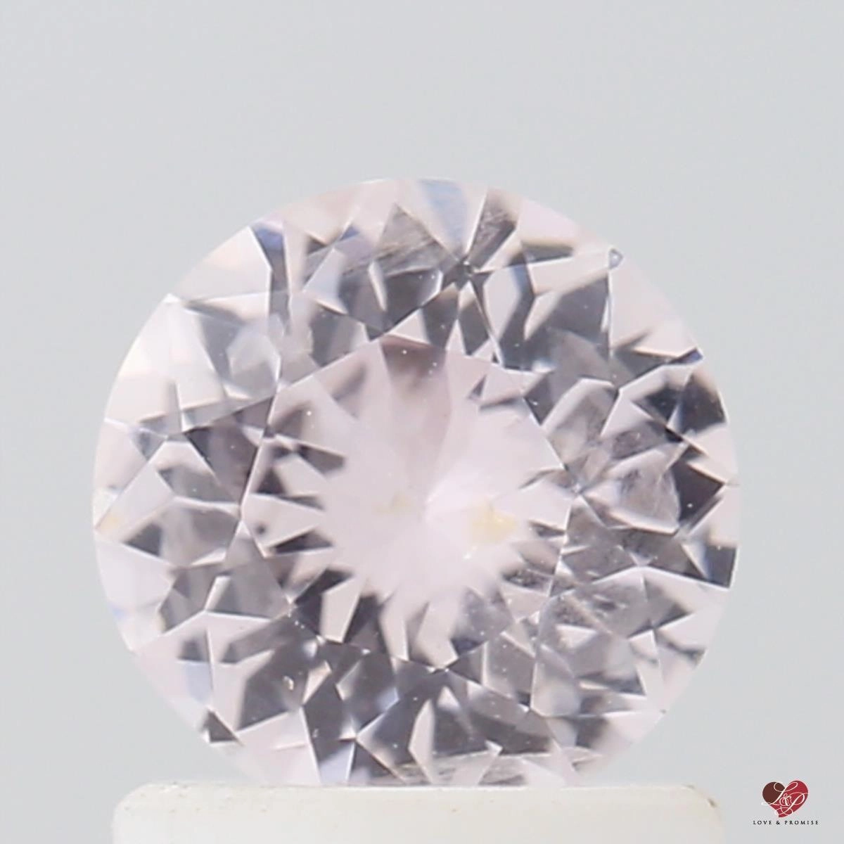 1.02cts Round Blush Champagne Sapphire