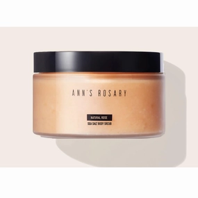 1PC Ann's Rosary Rose Sea Salt Gentle Exfoliating Body Cream, Refining Skin Surface & Gently Exfoliating Improving Goose Skin Reducing Dead Skin (400g, Natural Rose-Normal Skin)