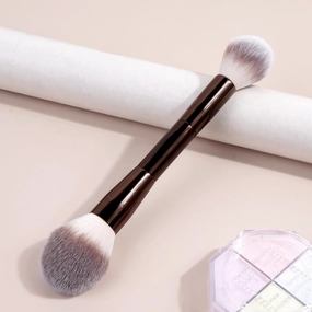 1pc Makeup Brush Powder Makeup Brush Double-Ended Powder Highlighter Setting Cosmetics Makeup Brush Soft Synthetic Hair