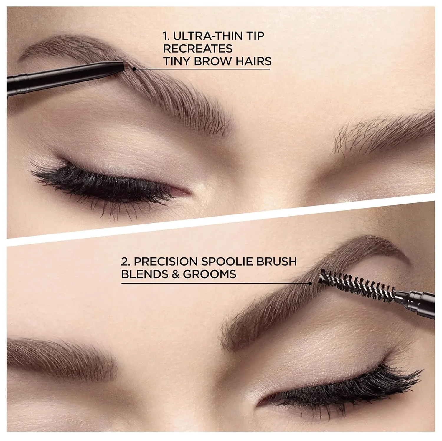 2-PACK L'Oreal Paris Makeup Brow Definer Waterproof Eyebrow Pencil, Ultra-Fine Mechanical Pencil, Draws Tiny Brow Hairs and Fills in Sparse Areas and Gaps, , 0.003 Ounce
