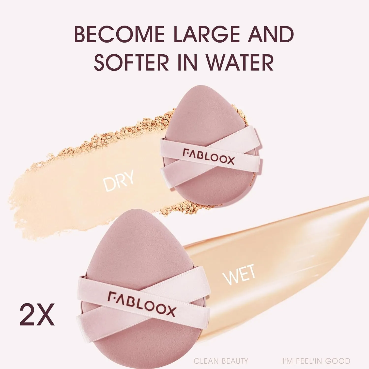 2 Pcs X-Large Triangle Makeup Sponge Puff, Dual-Sided Soft Beauty Makeup Blender Puff for Foundation, Concealer and Powder, Flawless Coverage, Precision Tip for Easy Application, Cosmetic Tool
