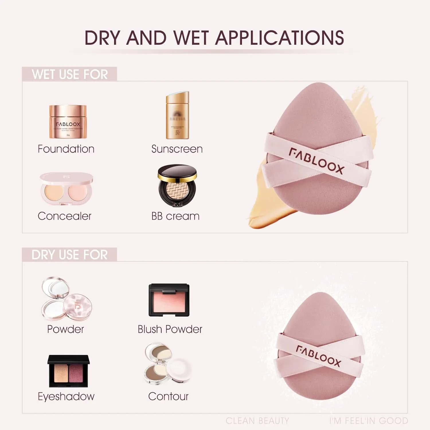 2 Pcs X-Large Triangle Makeup Sponge Puff, Dual-Sided Soft Beauty Makeup Blender Puff for Foundation, Concealer and Powder, Flawless Coverage, Precision Tip for Easy Application, Cosmetic Tool