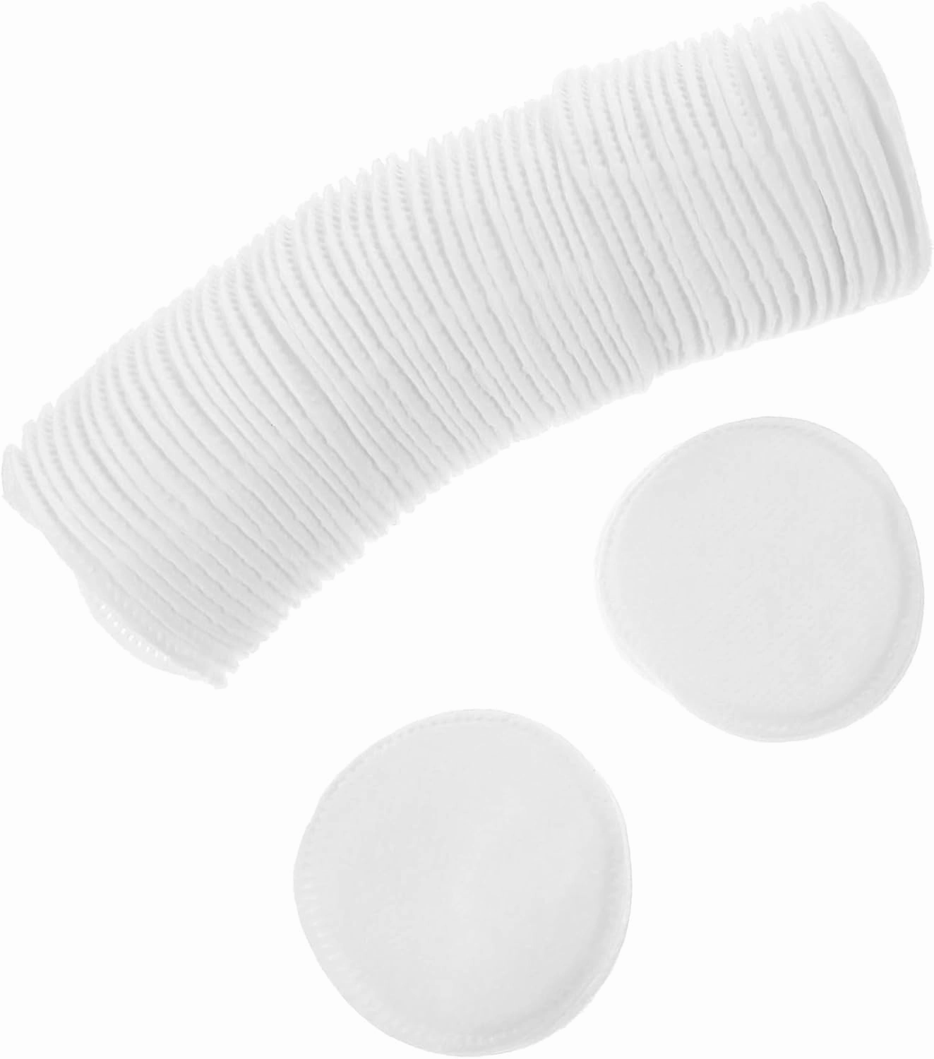 200Pcs Reusable Round Makeup Pads Soft Cosmetic Cleaning for Deep Cleansing Face Pads with Storage Bag for Home and Travel Use