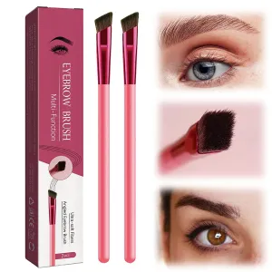 2023 New Amazing Multifunctional Eyebrow Brush - Realistic Eyebrow Brush, Multi Purpose Square Eyebrow Makeup Brush, for Drawing Brows Similar to 3D Natural Real Hair (2 Sets) (Pack of 1)