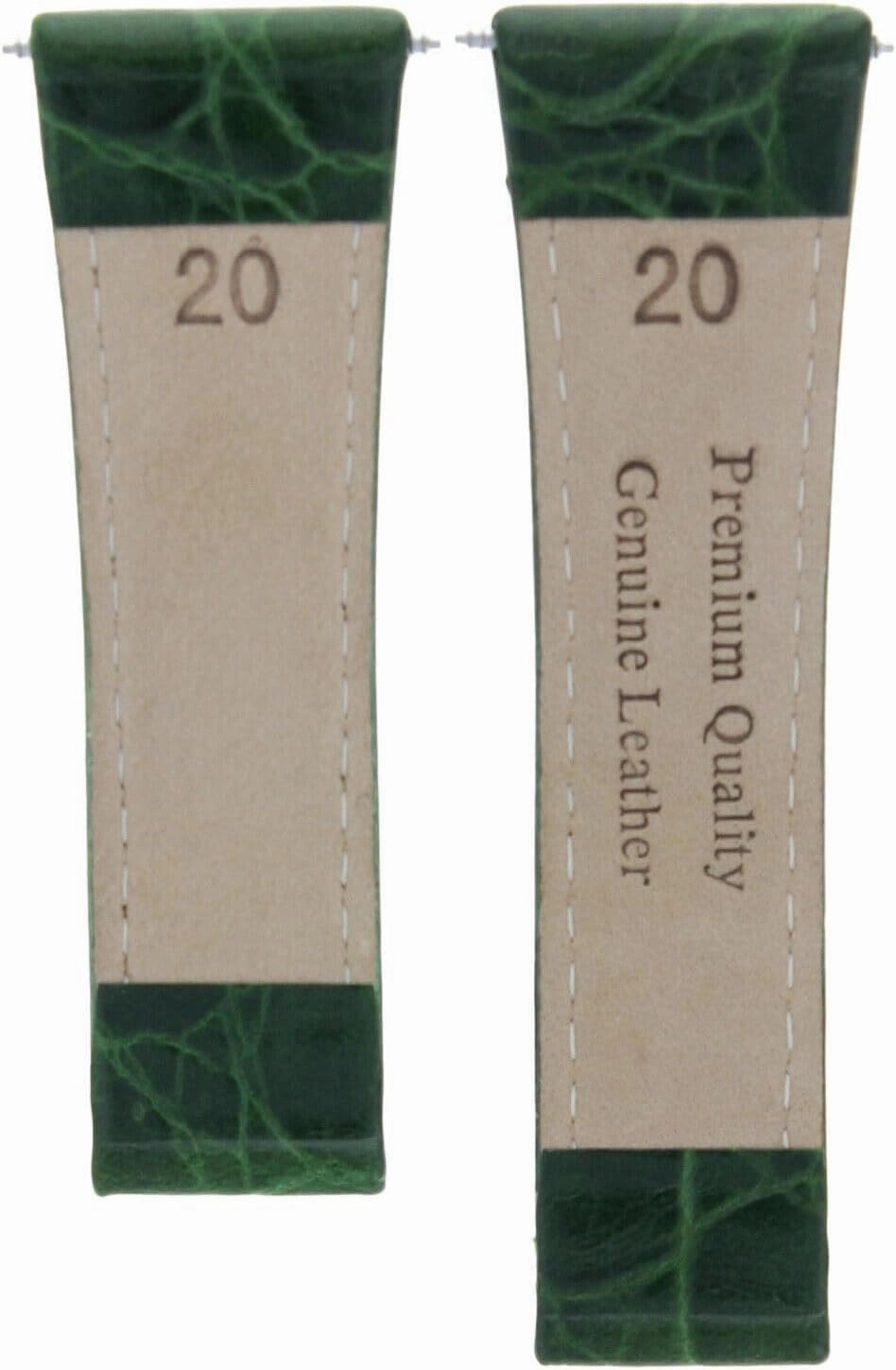 20mm Leather Watch Band Strap Compatible with All Rolex Daytona Models   Gold Buckle