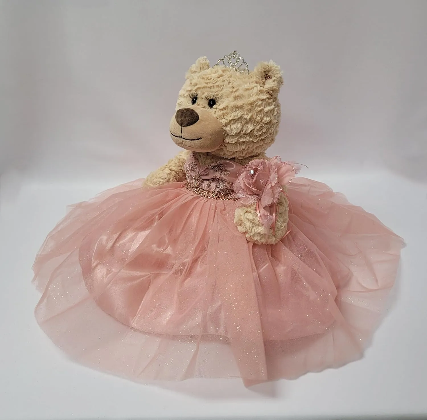 20" Quince Anos Quinceanera Last Doll Teddy Bear with Dress (Centerpiece) ~ B16632-30 (Rose Gold)