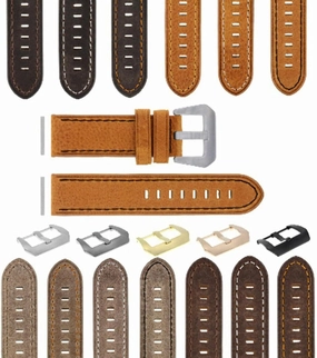 22-24MM Premium PAM Leather Watch Strap Band for 40-44MM PANERAI GMT Watch