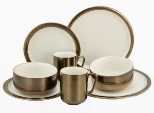 23590 Modern Industrial Series 8-Piece Crockery Set White