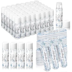 24 Set Blue Floral Bridal Baby Shower Lip Balm Gift Wedding Lip Balm and Nail File Blue Flower Wedding Party Favors Travel Size Bridal Shower Party Supplies for 24 Guests