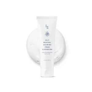 24/7 Revival Calming Foam Cleansing 120ml (4.05 fl.oz.) - Low-pH Hydrating Face Wash, Gentle Cleanser for Sensitive Skin with Resurrection Plant, Hyaluronic Complex & Coconut-Based Surfactant