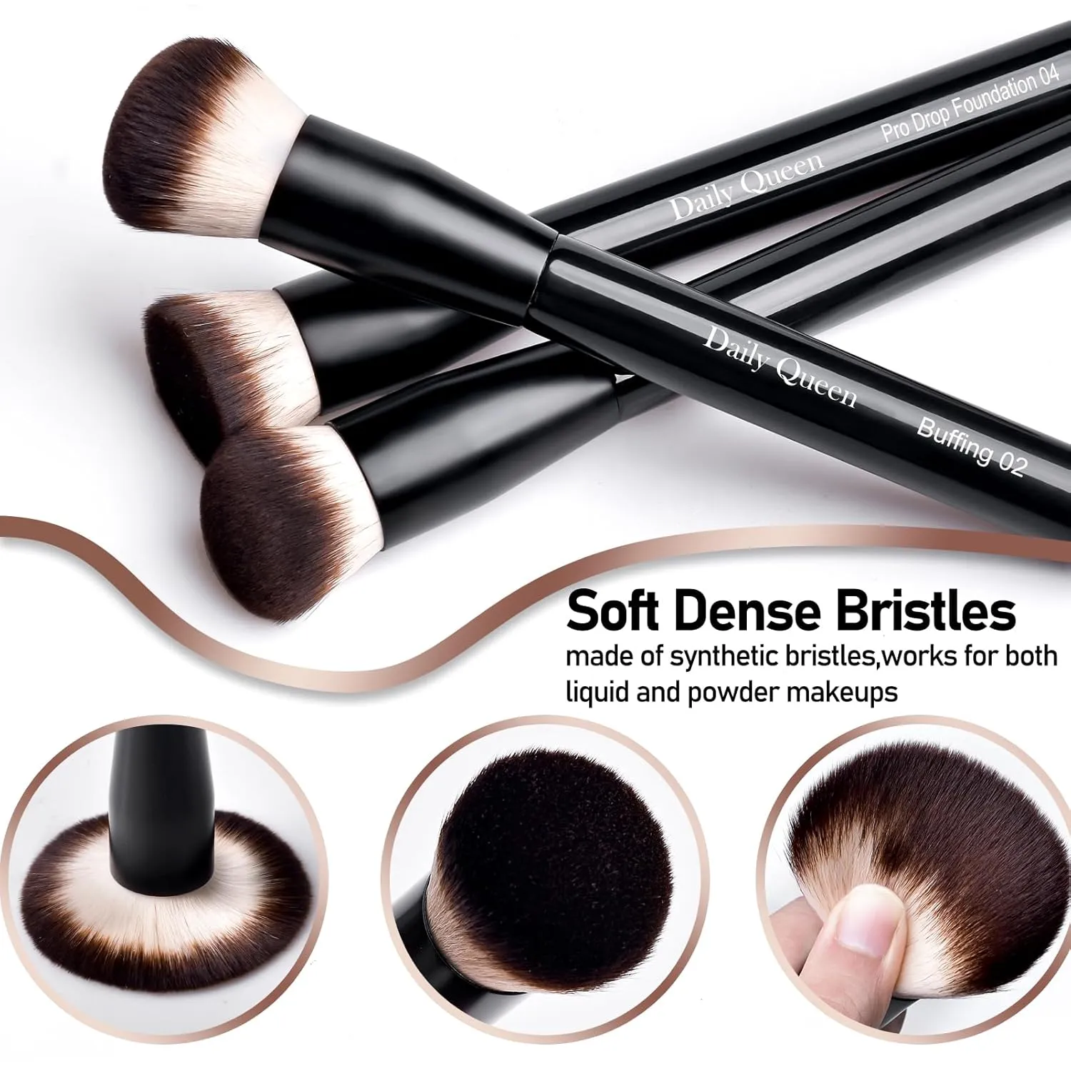 25 pcs Makeup Brush Set Holder Black Professional Kabuki Powder Concealers Eye shadows Blush Eyeliner Eyebrow Contour Eye blending Brushes (25pcs brush with holder)