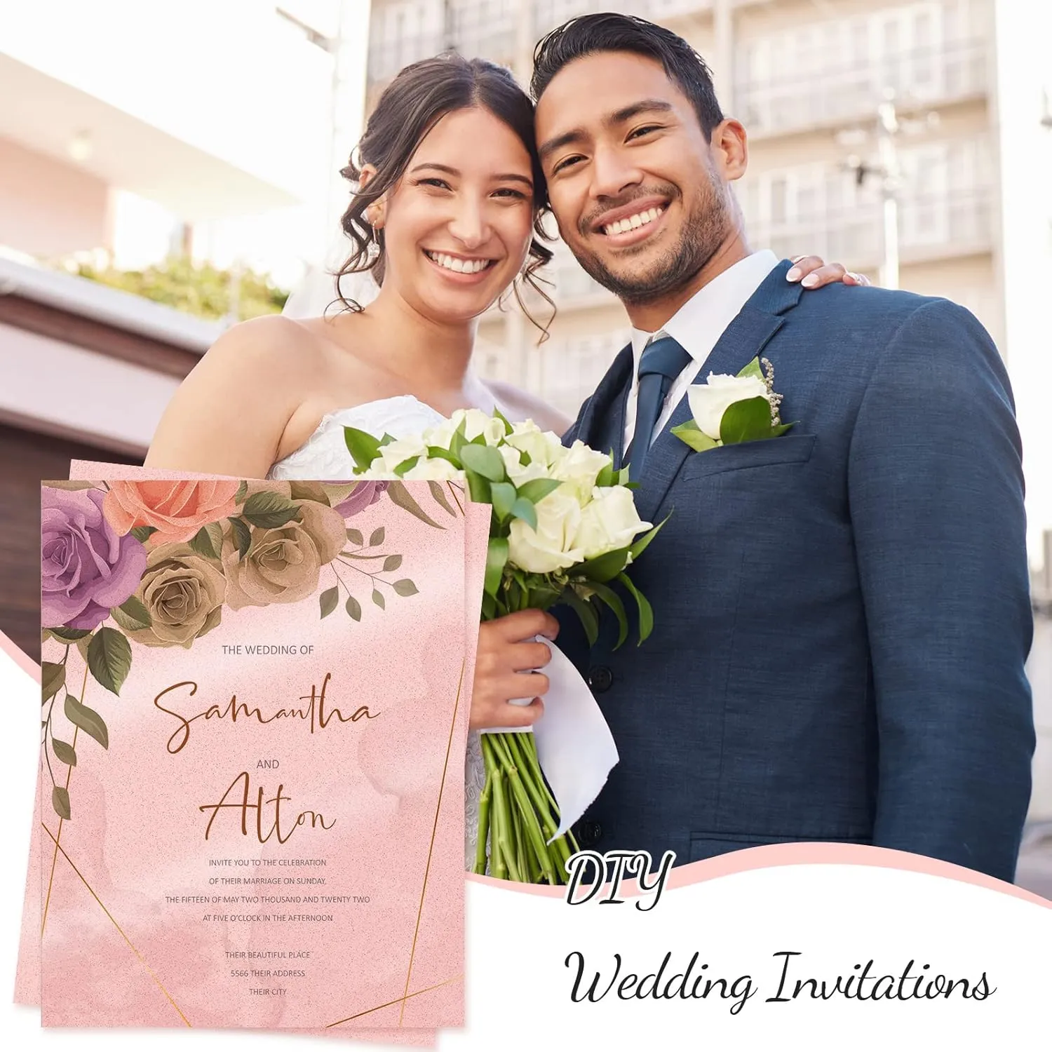 250 Sheets 8.5 x 11 Inch Metallic Paper Shimmer Card Stock 80lb 210 Gsm Double Sided Card Stock Printer Paper for Weddings Birthdays Craft Use Invitations Certificates DIY Cards (Pink)