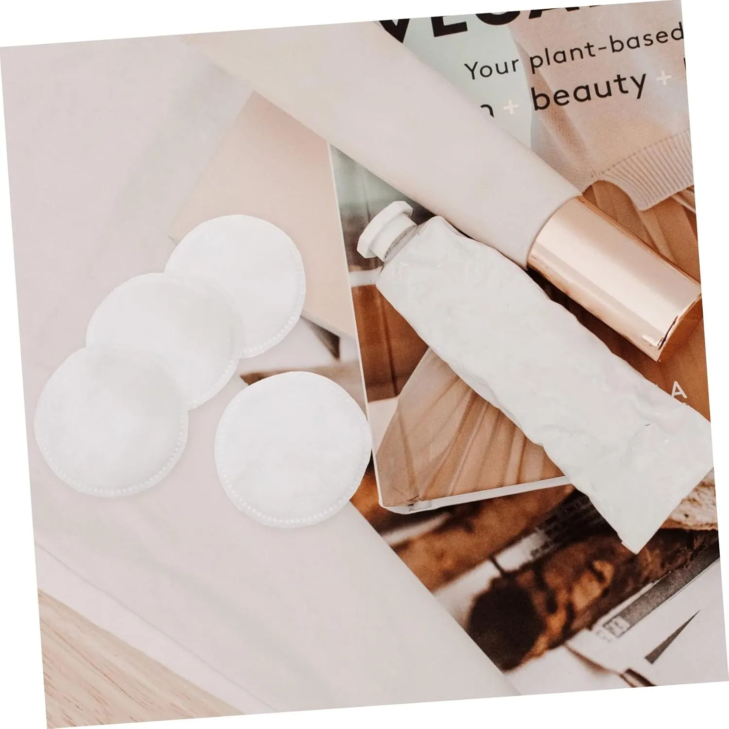 2sets 200pcs Reusable Makeup Cushions Soft Facial Cleaning for Eye Makeup Lipstick Mascara Washable Convenient Storage Bag Included Gentle Skin 200pcs*2