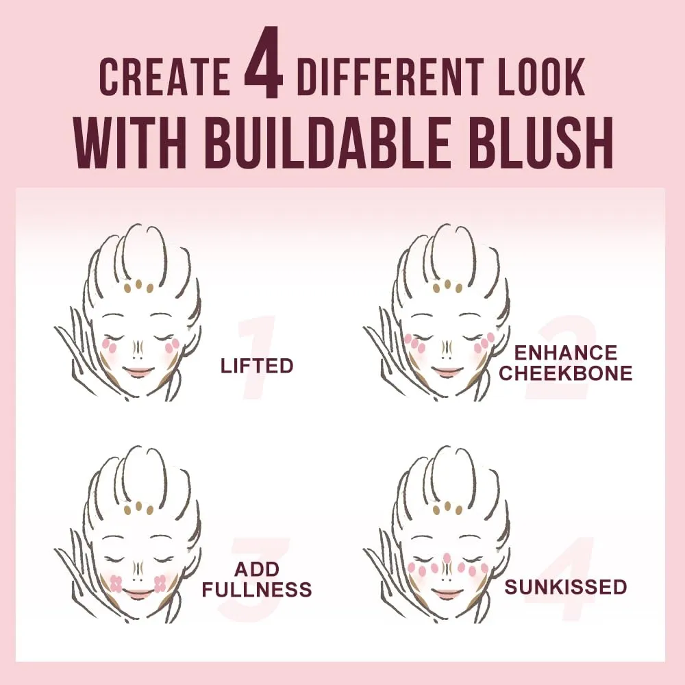 3 Pcs Multi-Use Makeup Cream Blush Stick Set, Unidollss 3-in-1 Buildable Bronzer Blush Stick Set, Hydrating formula, All day wear, Easy Application with a Random Accessory Included(02,04,05)