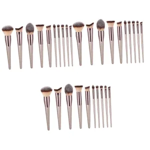 30pcs Cosmetic Brush for Foundation Blush Eyeshadow and Concealer Soft Dense Bristles for Effortless Application Makeup Tool Kit for Beginners and