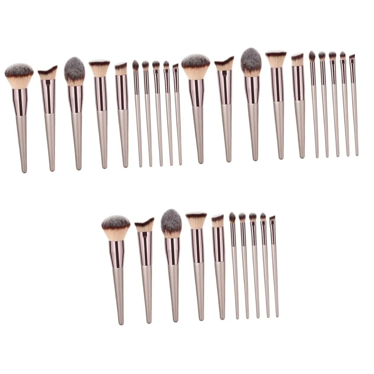30pcs Cosmetic Brush for Foundation Blush Eyeshadow and Concealer Soft Dense Bristles for Effortless Application Makeup Tool Kit for Beginners and