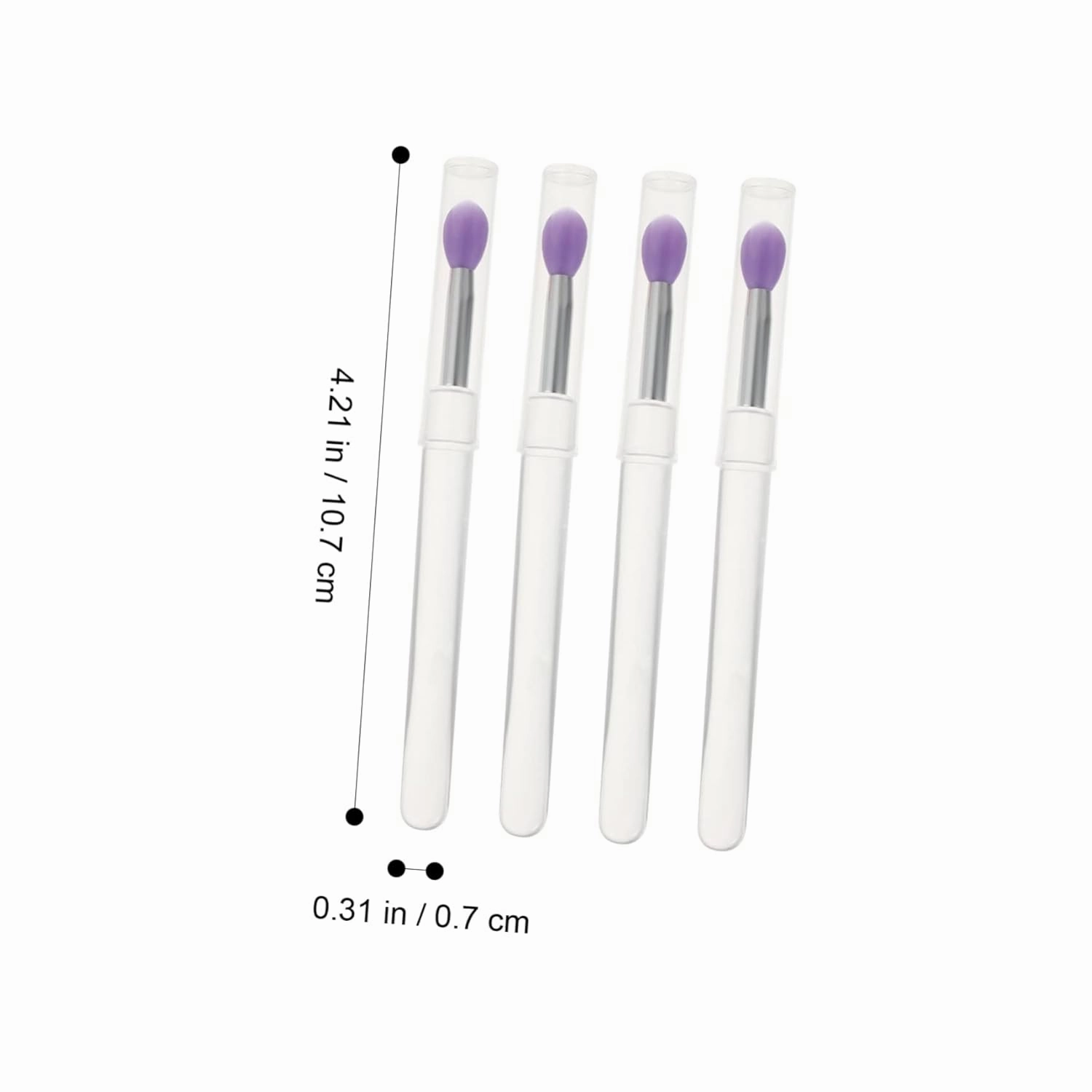 32pcs Lip and Eye Makeup Applicators with Transparent Cover Lightweight Easy to Carry Smooth and Skin-friendly for Precise Lip and Eyeshadow Application