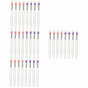 32pcs Lip and Eye Makeup Applicators with Transparent Cover Lightweight Easy to Carry Smooth and Skin-friendly for Precise Lip and Eyeshadow Application