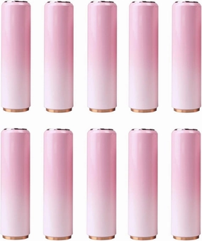 3.5ML Gradient Pink Lipstick Tubes - Cherry Blossom Pink Empty Plastic Lip Balm Container - Round Refillable for DIY Homemade Lipstick, 10 Pack