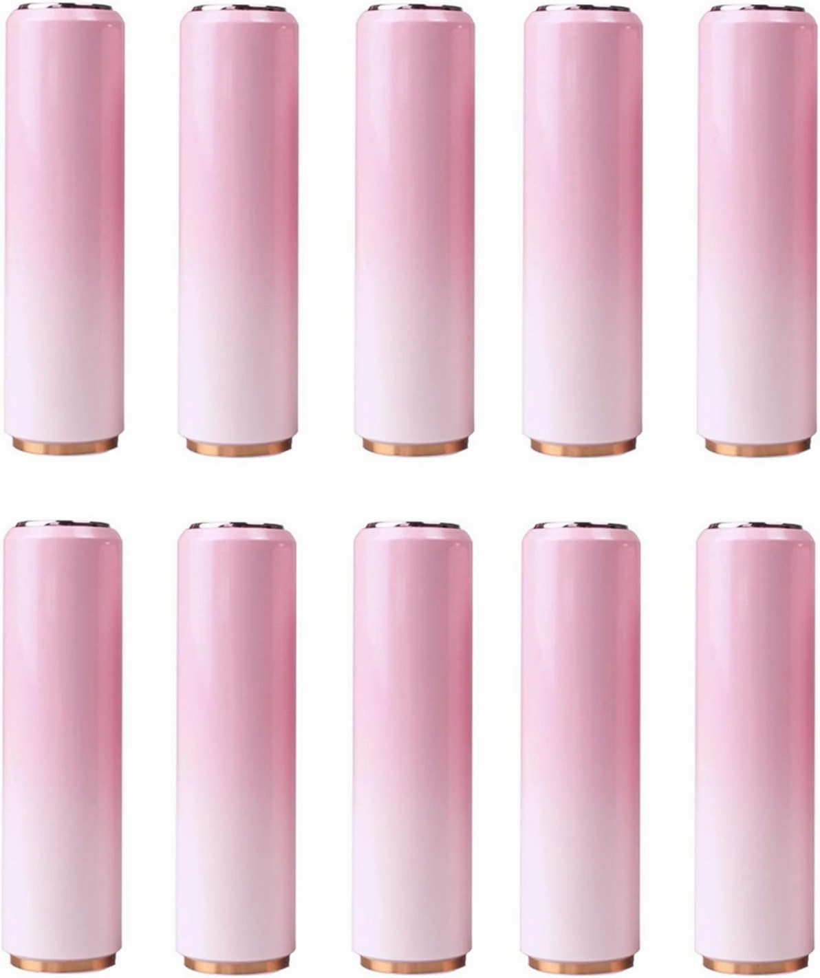 3.5ML Gradient Pink Lipstick Tubes - Cherry Blossom Pink Empty Plastic Lip Balm Container - Round Refillable for DIY Homemade Lipstick, 10 Pack