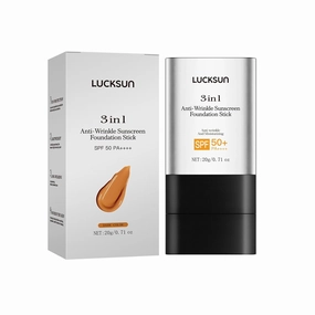 3 in 1 Anti-wrinkle Hydrating Lightweight Foundation Stick Concealer & Makeup, Multi-Use Long-Lasting Formula for All Skin Types (Dark, 20g/0.71oz)