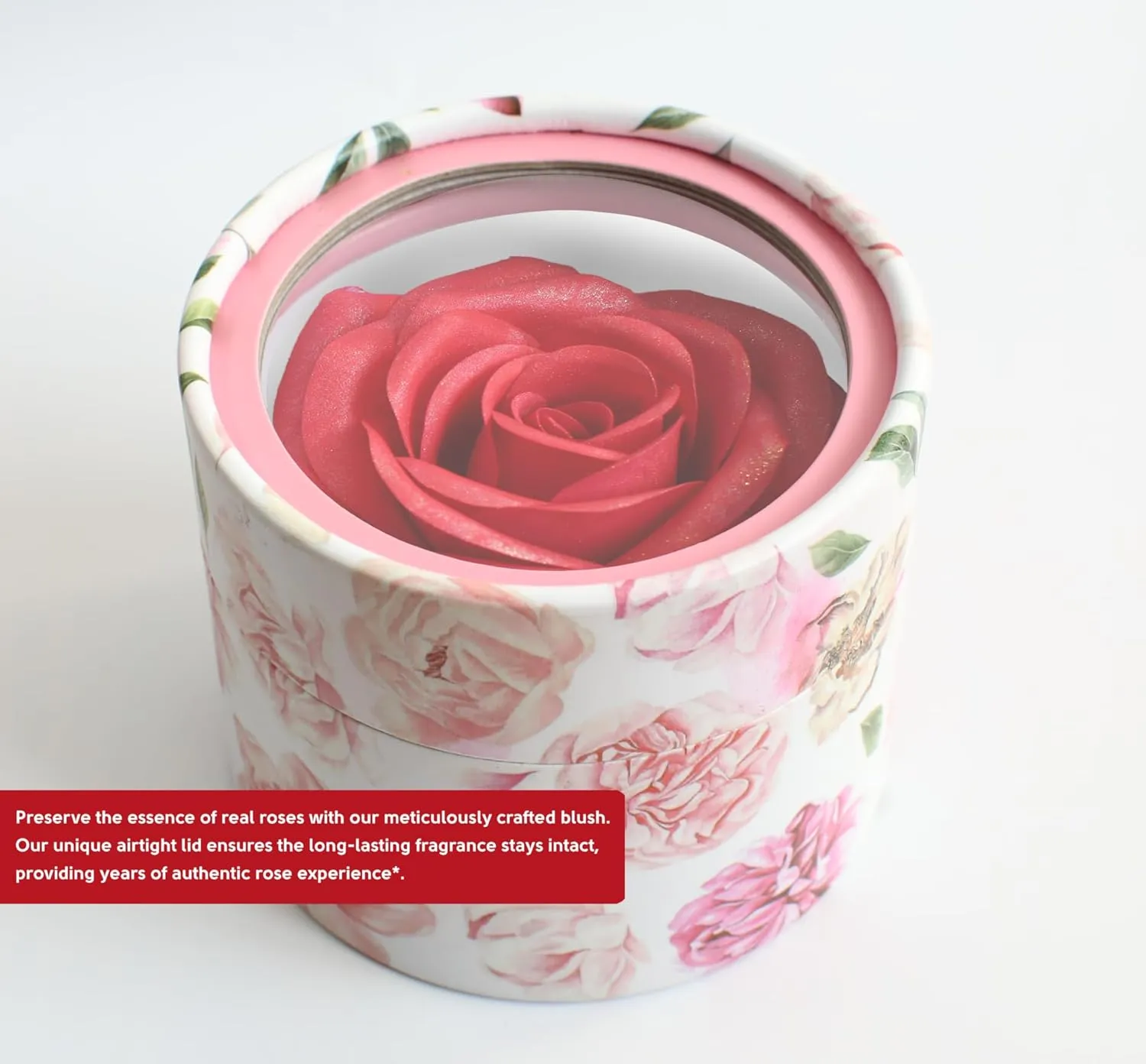 3D petal rose makeup blush gift highlighter Rare beauty blush rubor forma de rosa real rose flower red blush (Red Rose)