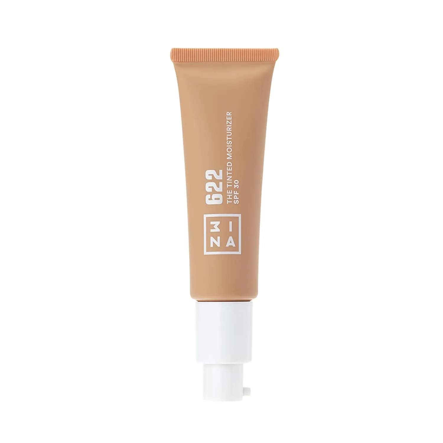 3ina 622 Tinted Moisturizer for Face with SPF 30 - Dark Sand - BB Cream with Light to Medium Coverage - Hyaluronic Acid Moisturizer for All Skin Tones - Vegan, Cruelty and Paraben Free Make Up - 1 oz
