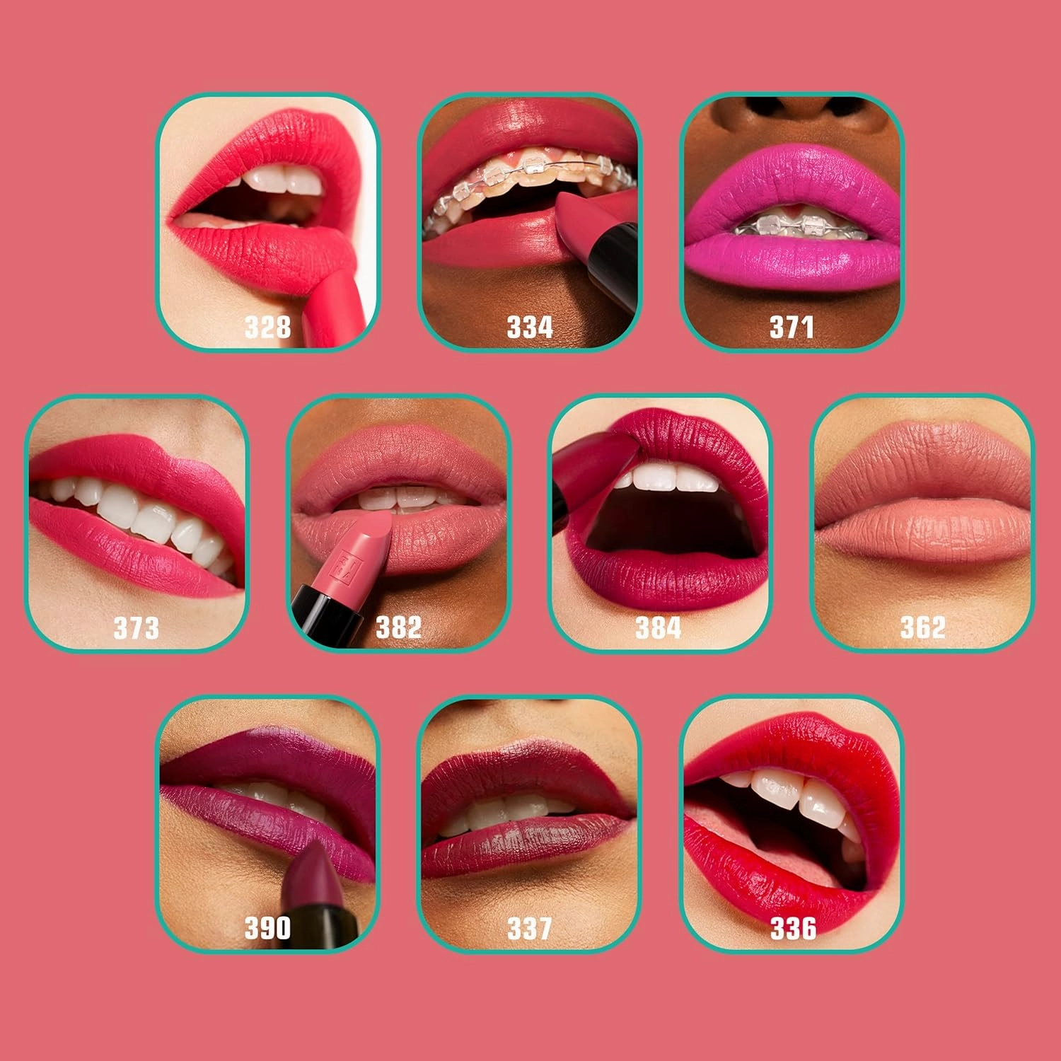 3INA The Lipstick 373 - Outstanding Shade Selection - Matte And Shiny Finishes - Highly Pigmented And Comfortable - Vegan And Cruelty Free Formula - Moisturizes The Lips - Electric Pink - 0.16 Oz