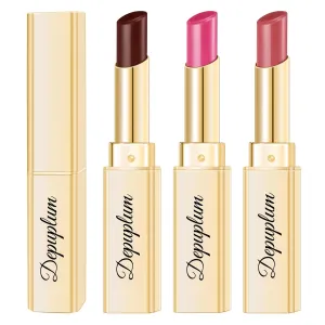 3Pc Hydrate Lipstick for Women Berry Hot Pink Pink Moisture Lipstick Lip Gloss Sheer-Medium Coverage Long Lasting Lipsticks for Dry Lips, DM65/89/96