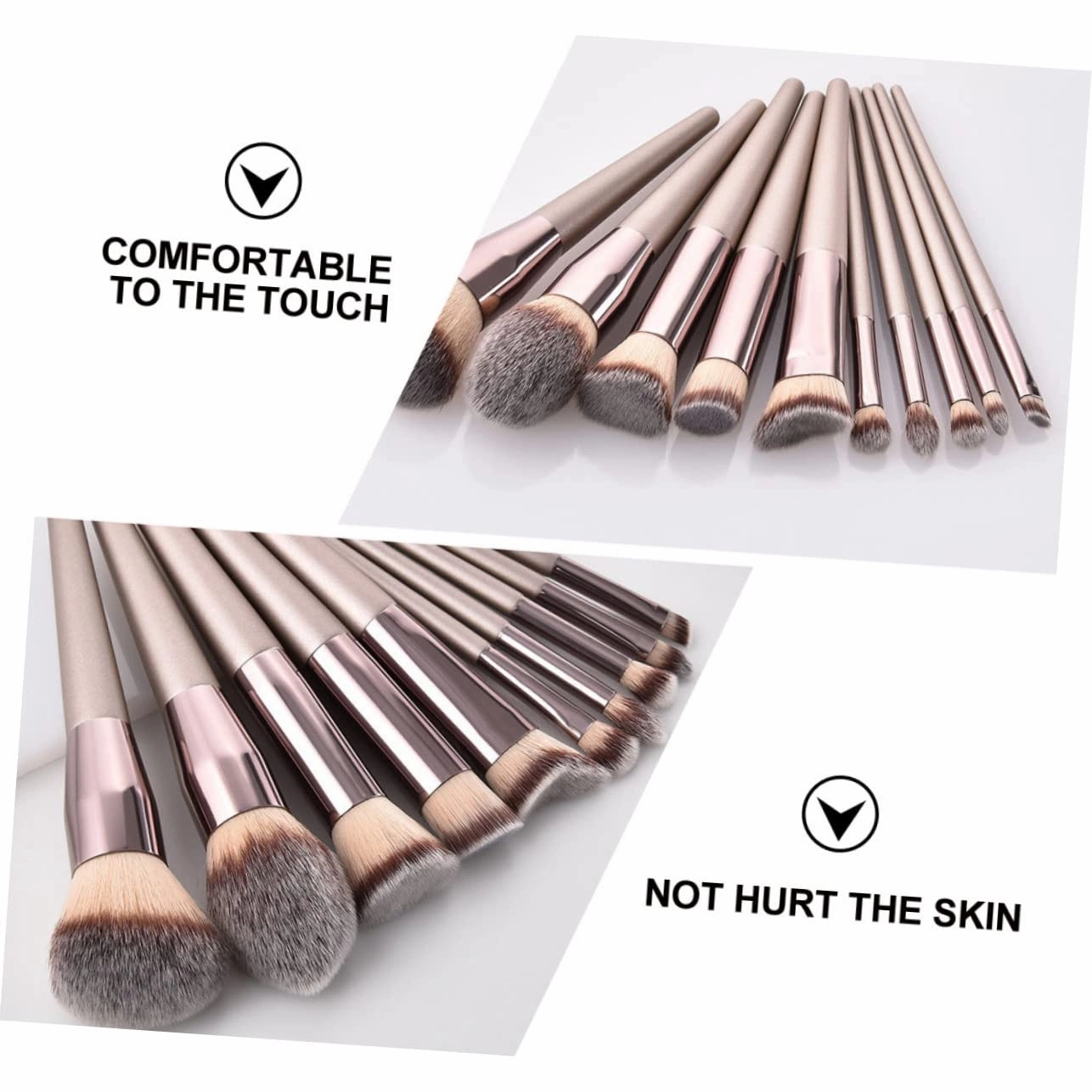 3sets Makeup Brush Set 12-piece Brush Kit for Foundation Eye Shadows Blush Contour and More 10pcs*3