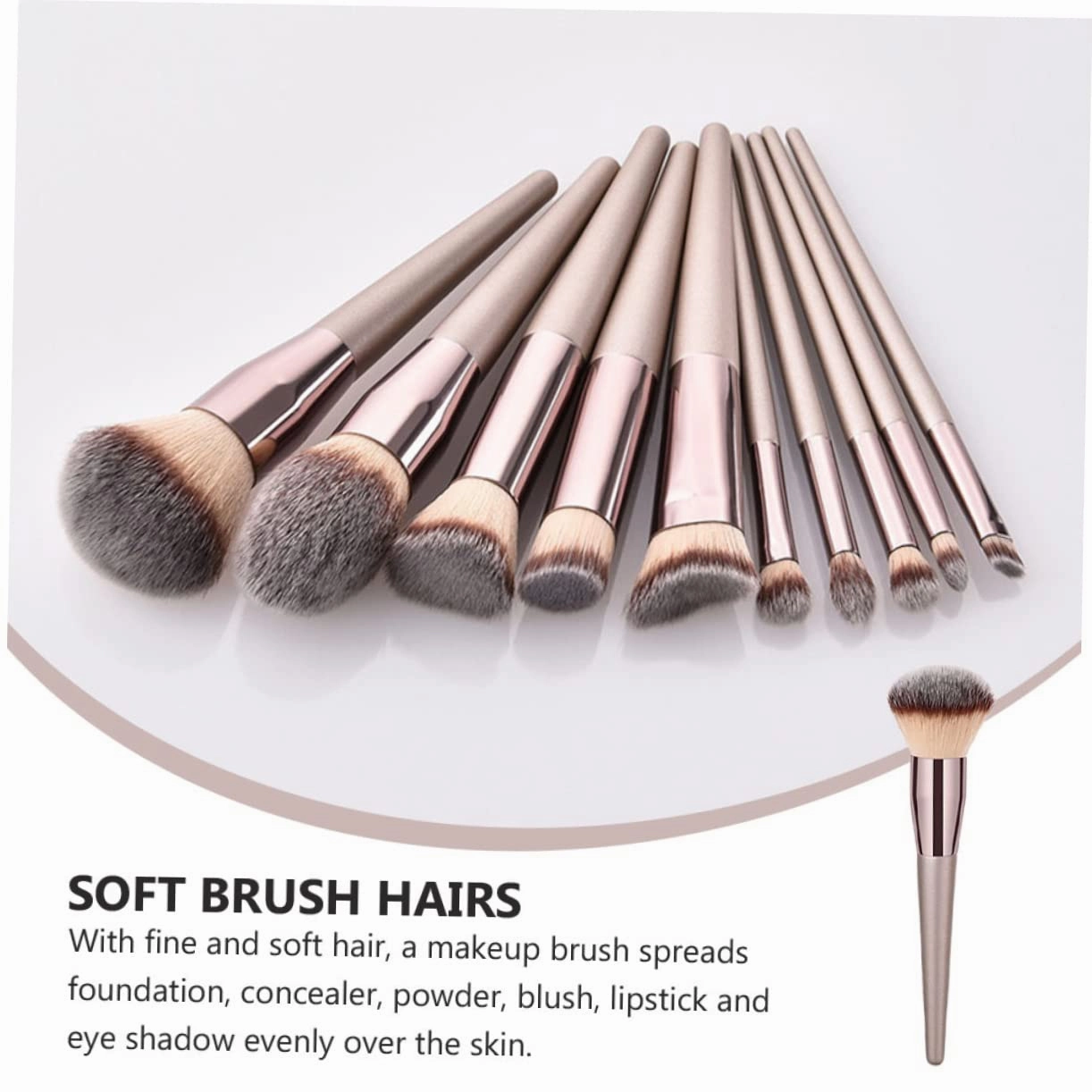 3sets Makeup Brush Set 12-piece Brush Kit for Foundation Eye Shadows Blush Contour and More 10pcs*3