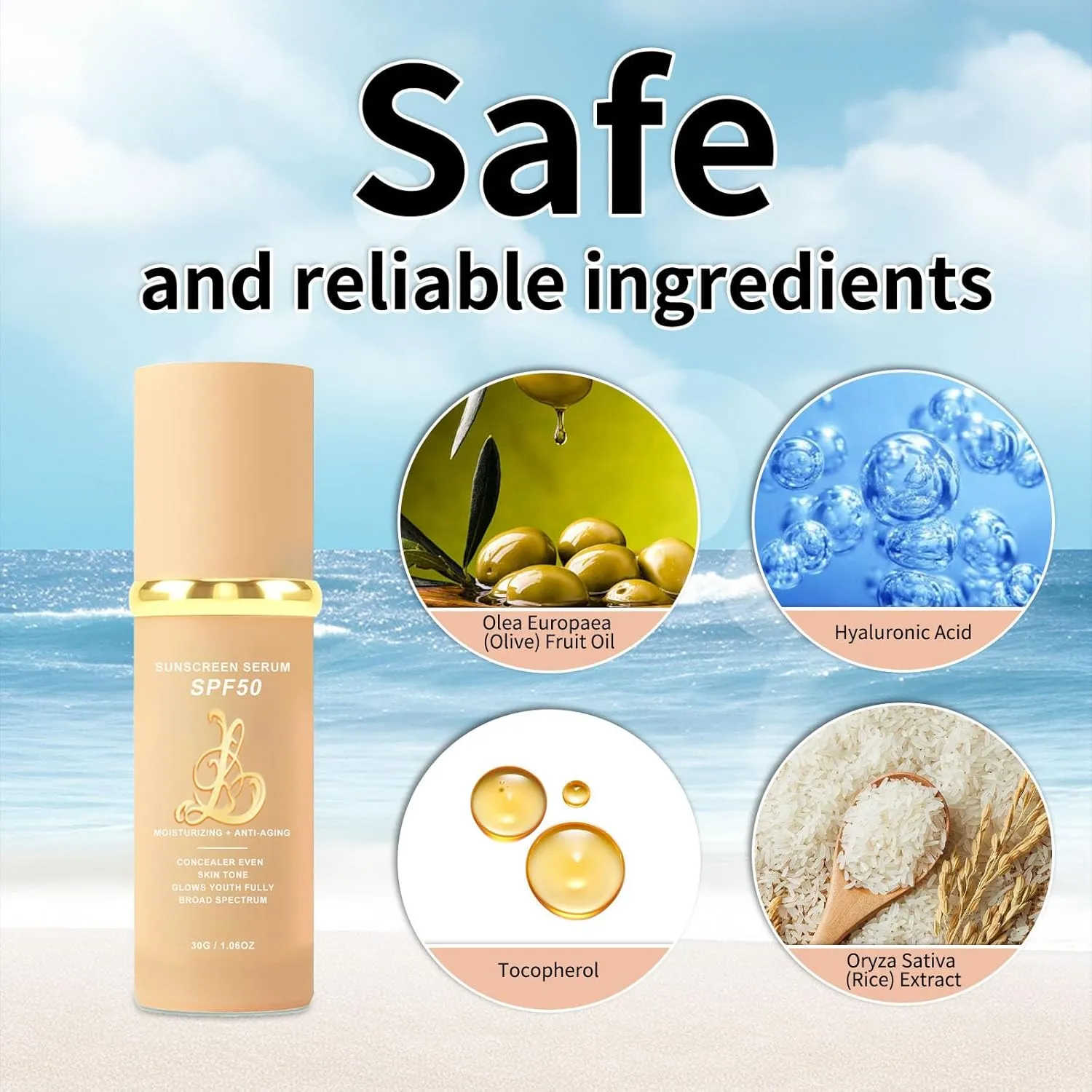 4-in-1 Foundation - Light/Medium Spectrum, Match Skin Color Changed, Waterproof, SPF 50  Concealers (Medium, Spectrum)