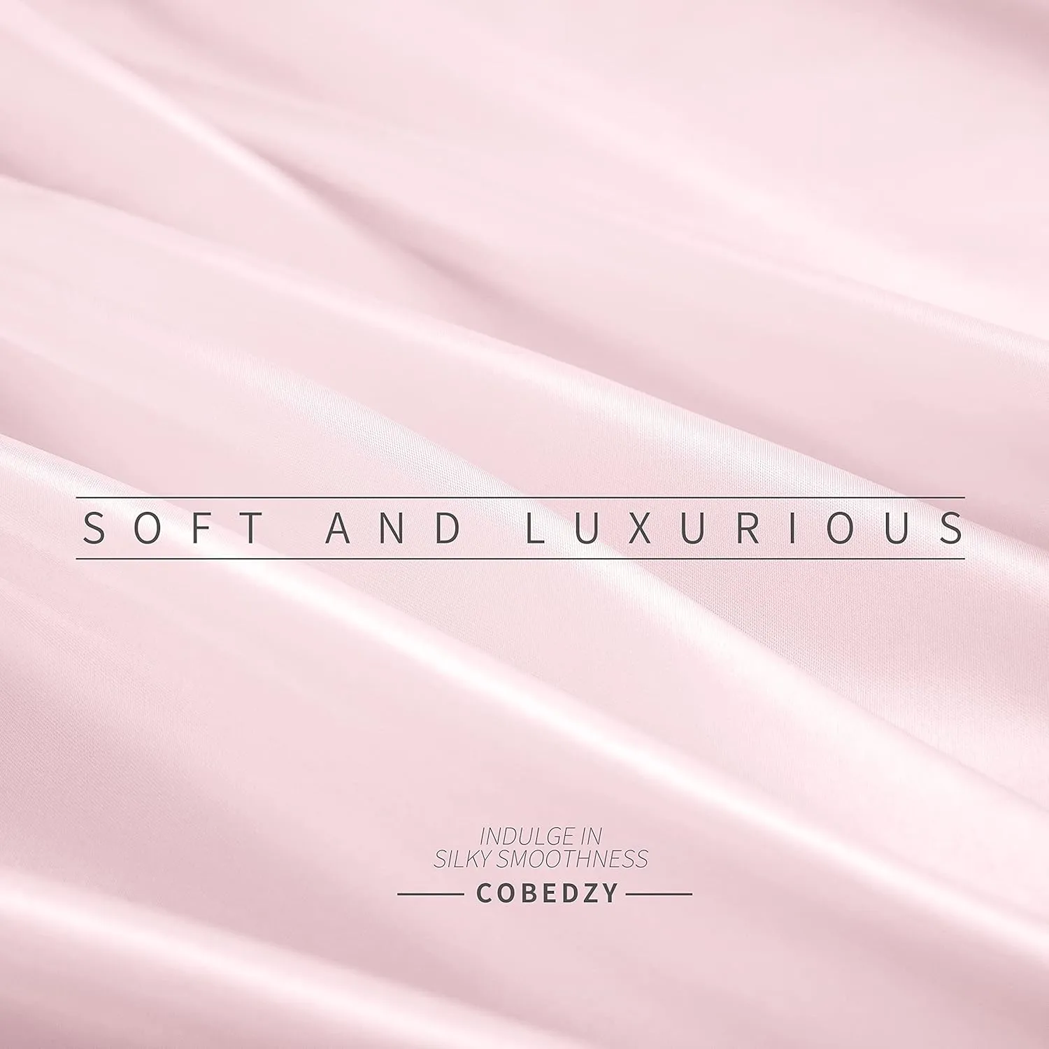 4 Pcs Blush Pink Satin Sheets Full Size Silky Satin Bedding Sheets Set with 1 Deep Pocket Fitted Sheet, 1 Flat Sheet, 2 Pillowcase